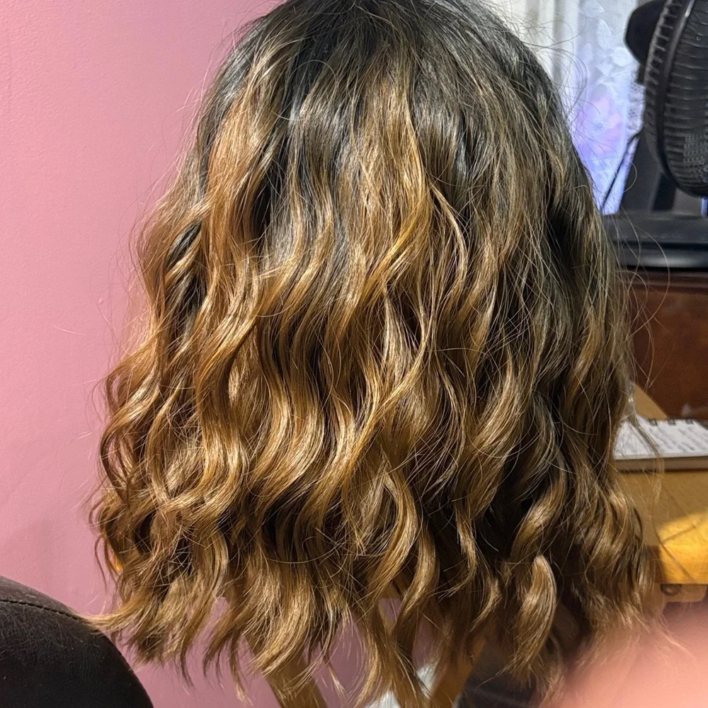 Black/ Brown Headband Wig
